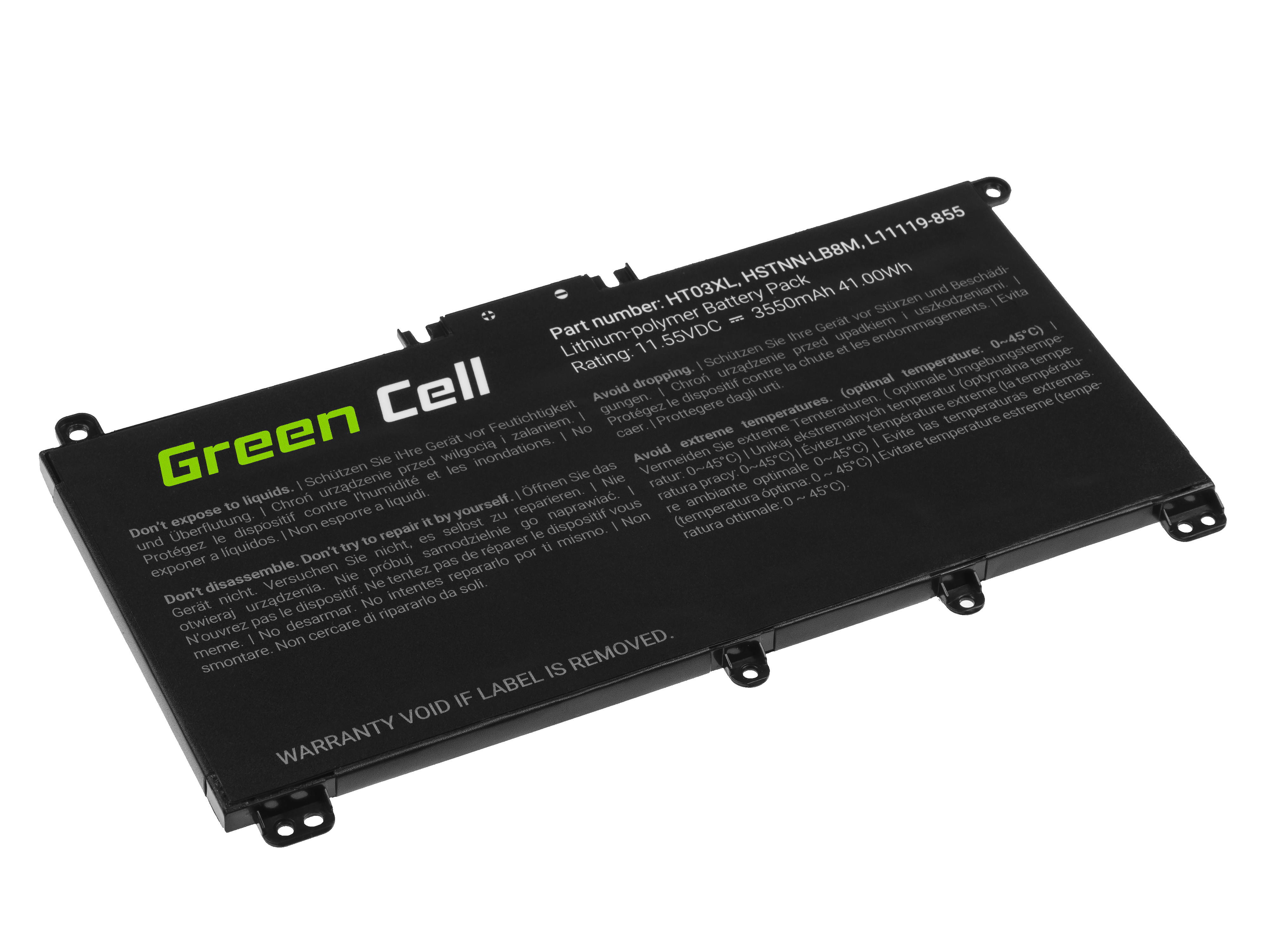 *Green Cell HP163 Baterie HP HT03XL,HP 240 G7 245 G7 250 G7 255 G7, HP 14 15 17, HP Pavilion 14 15 3400mAh Li-Ion
