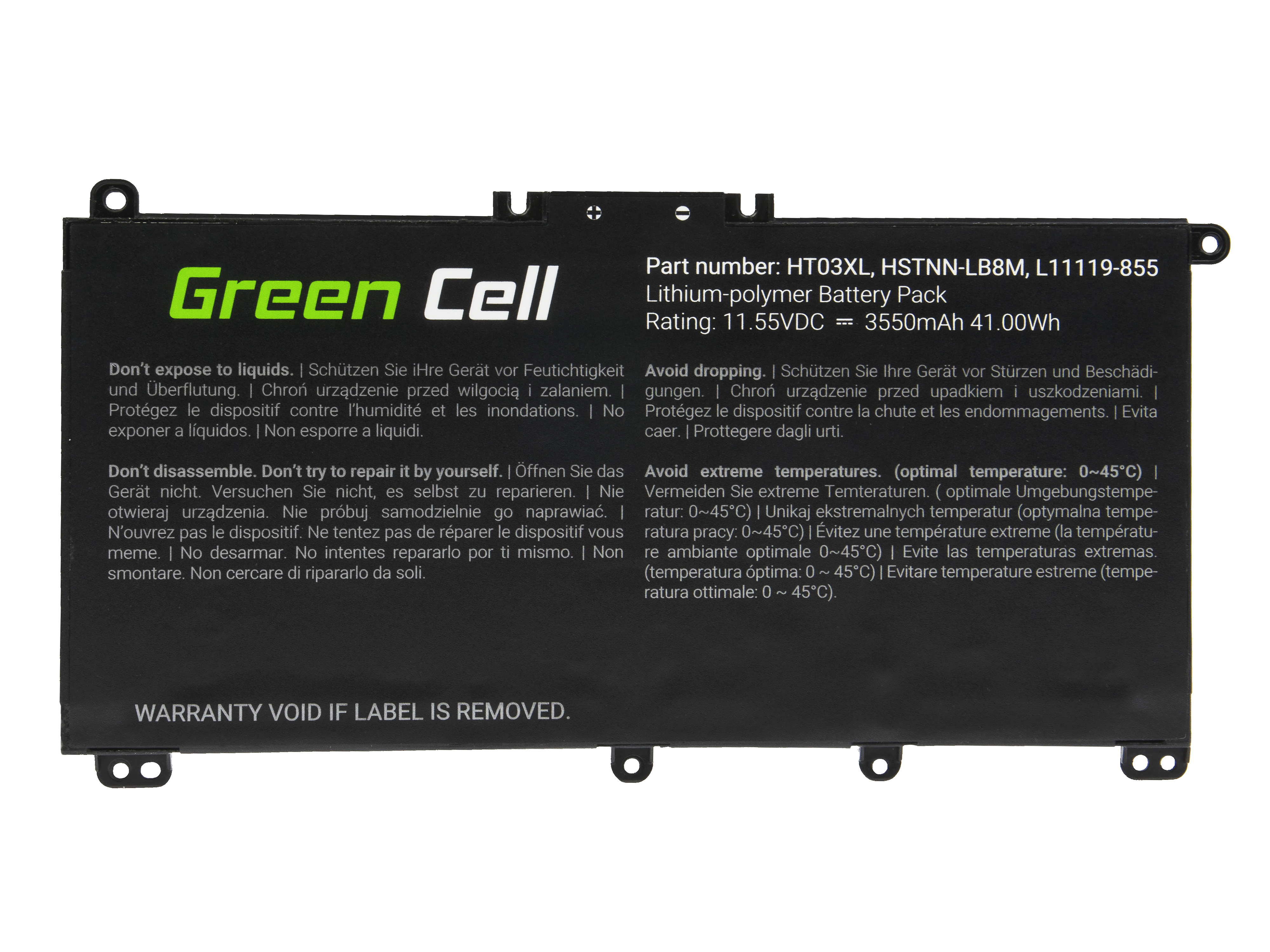 *Green Cell HP163 Baterie HP HT03XL,HP 240 G7 245 G7 250 G7 255 G7, HP 14 15 17, HP Pavilion 14 15 3400mAh Li-Ion