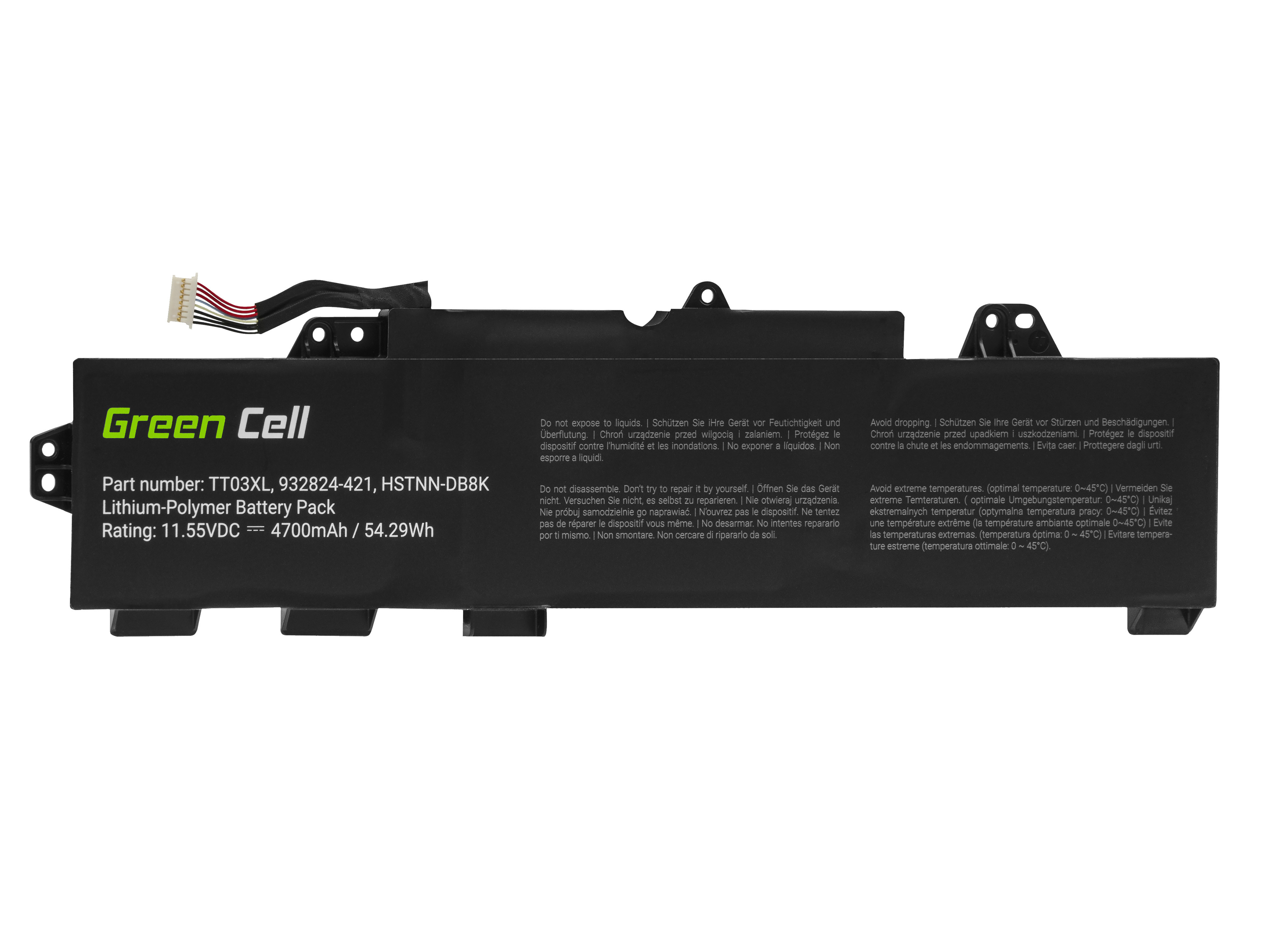Green Cell HP166 Baterie HP TT03XL, HP EliteBook 755 G5 850 G5, HP ZBook 15u G5 4700mAh Li-Pol