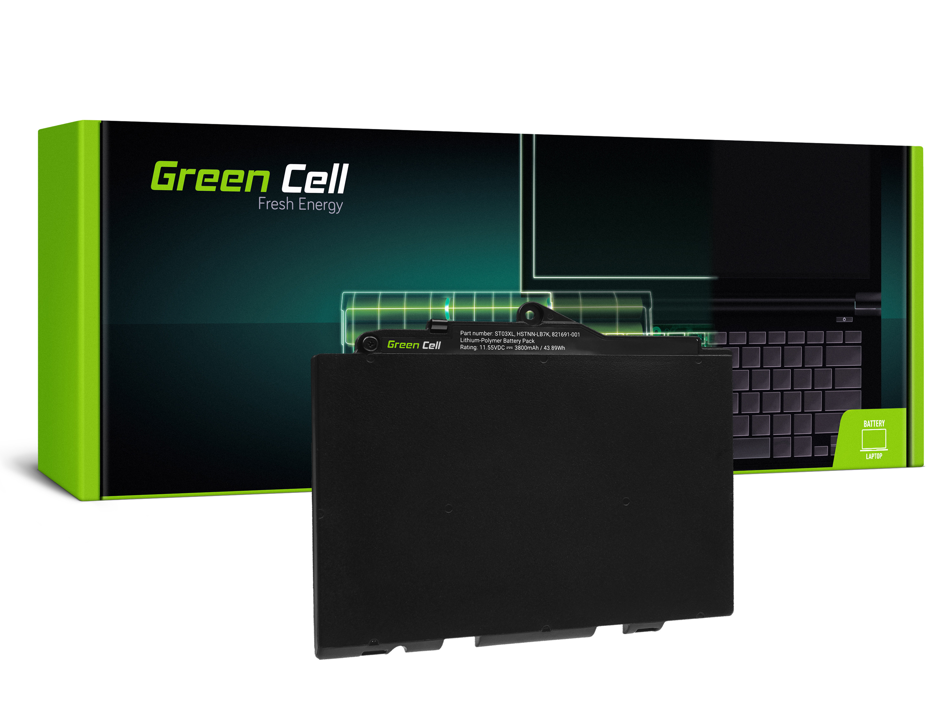*Green Cell HP168 Baterie HP ST03XL HP EliteBook 725 G4 820 G4 3800mAh Li-Pol