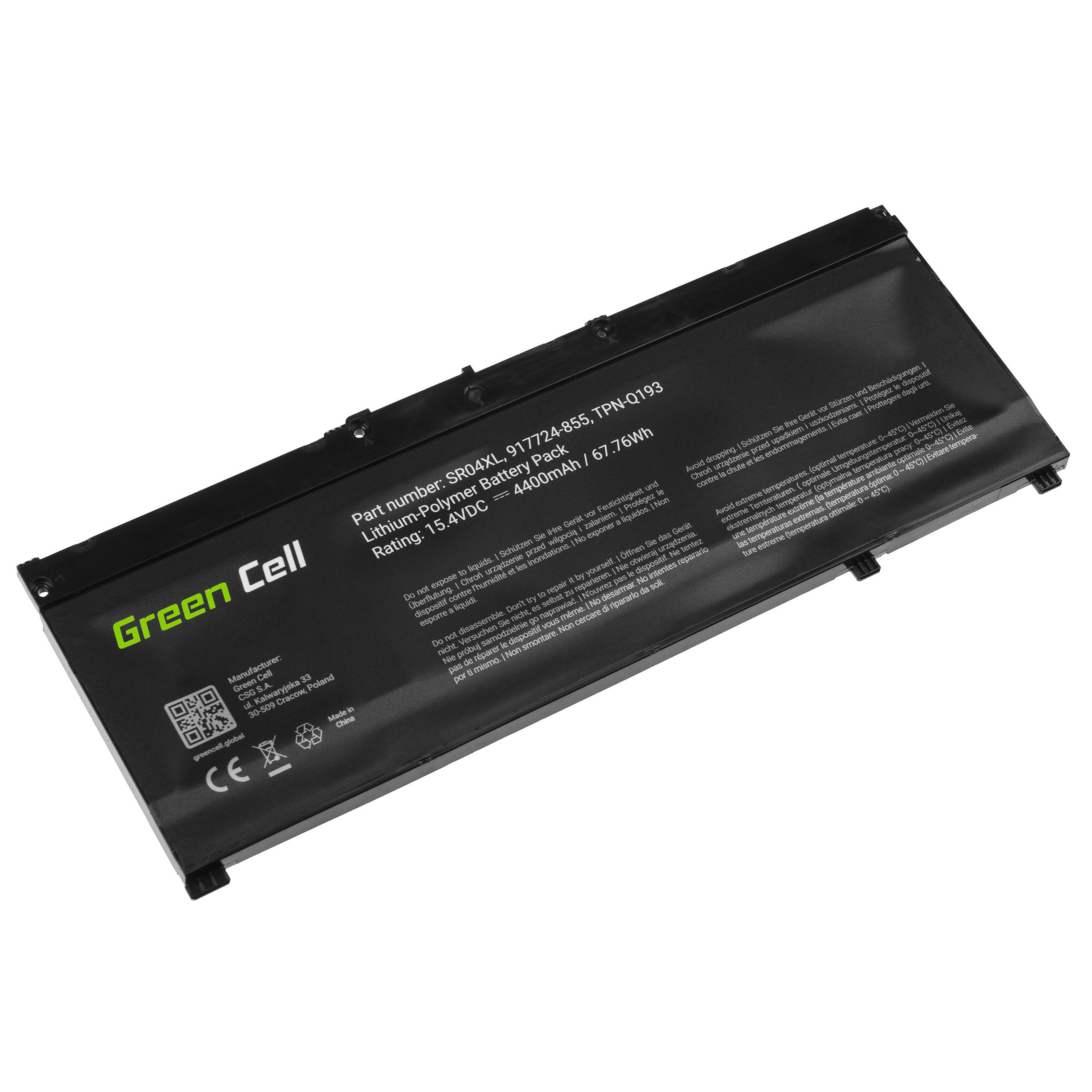 Green Cell Battery SR04XL for HP Omen 15-CE 15-CE004NW 15-CE008NW 15-CE010NW 15-DC 17-CB, HP Pavilion Power 15-CB