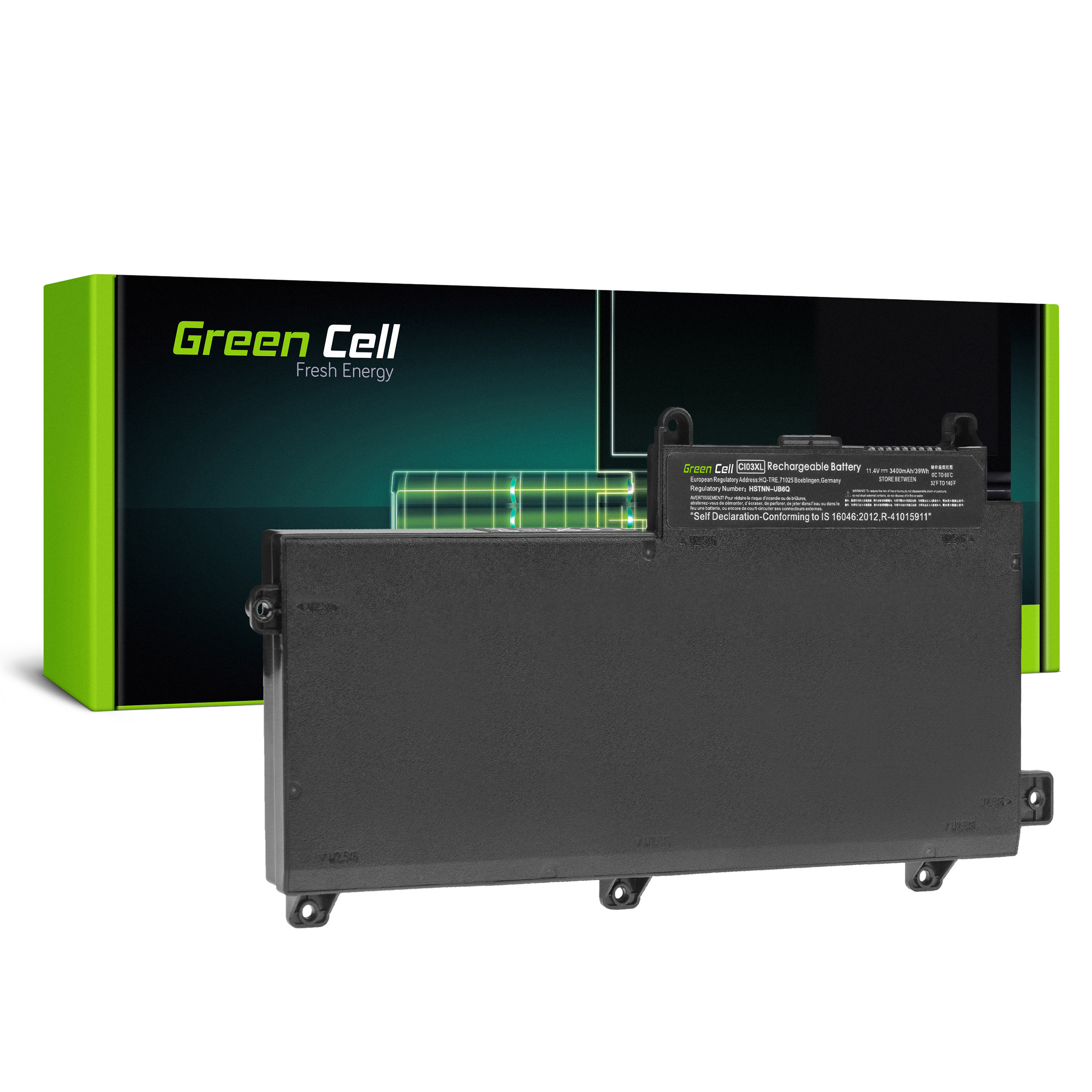 *Green Cell HP184 Baterie HP CI03XL HP ProBook 640 G2 645 G2 650 G2 G3 655 G2 3400mAh Li-ion