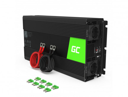 Green Cell Power Inverter 24V to 230V 1500W/3000W Pure sine wave
