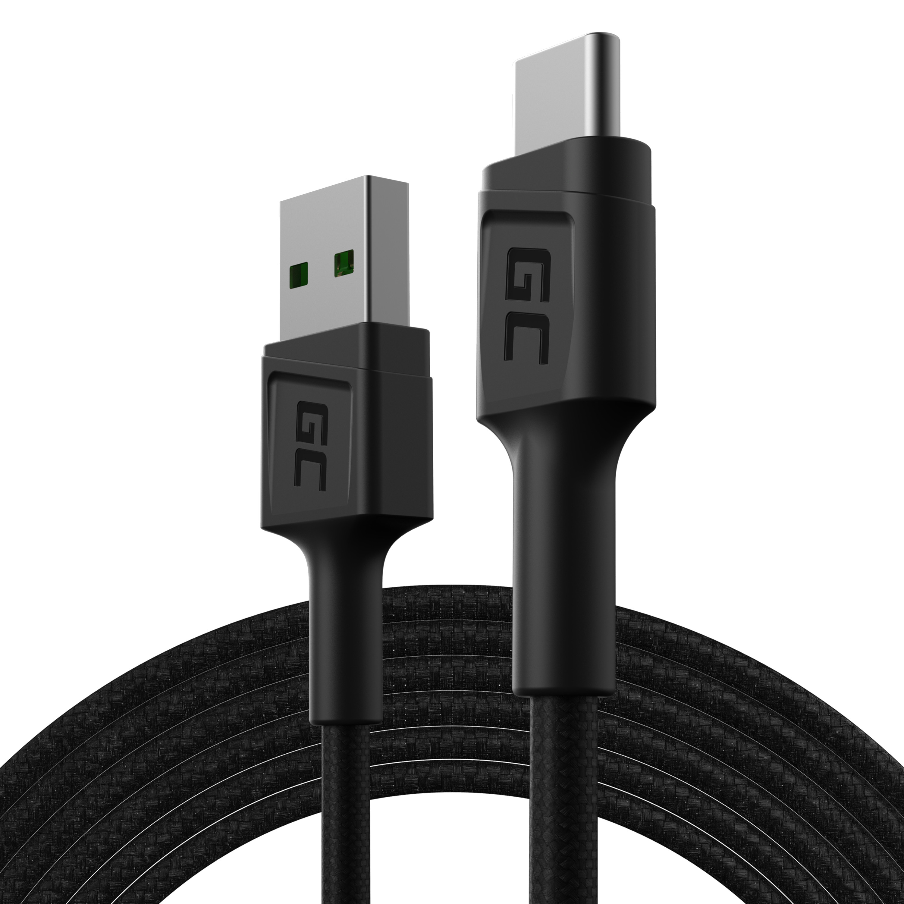 Green Cell kabel GC PowerStream USB-A - USB-C 200cm, rychlé nabíjení Ultra Charge, QC 3.0