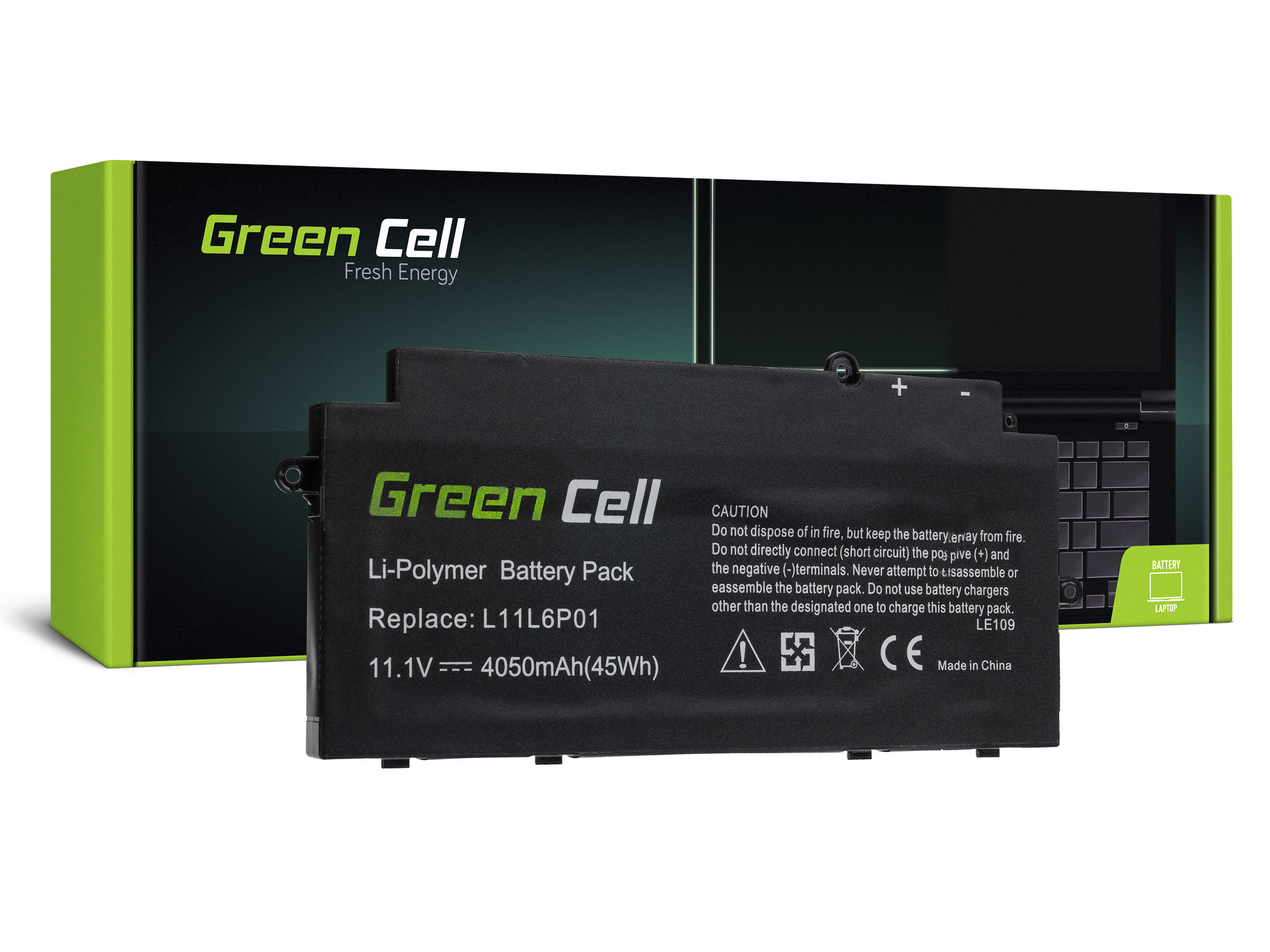 Green Cell LE109 Baterie Lenovo L11L6P01 Lenovo IdeaPad U510 4050mAh Li-Pol