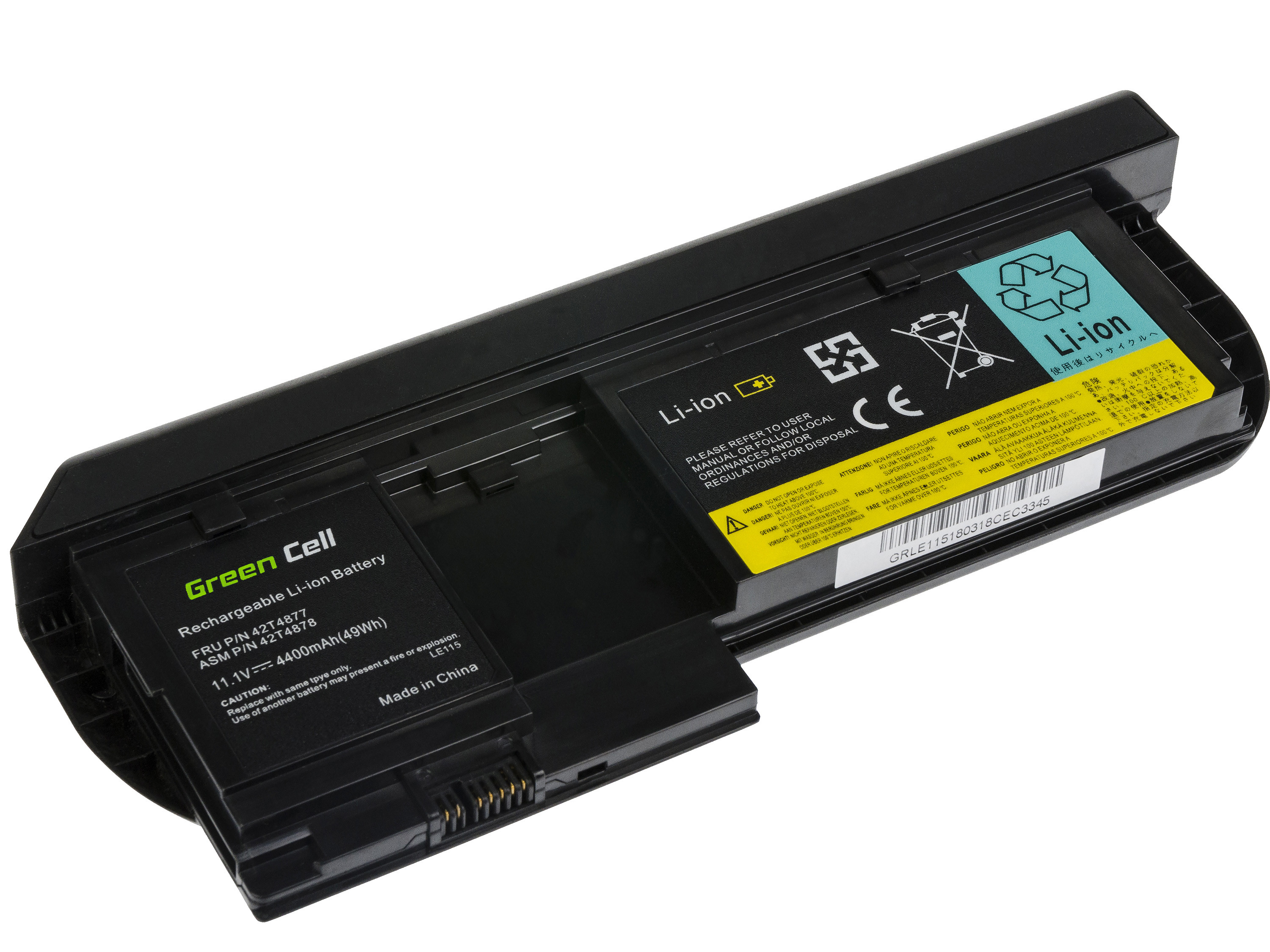 Green Cell LE115 Baterie Lenovo 45N1079 Lenovo ThinkPad X220 X220I X220T X230I X230T 4400mAh Li-ion