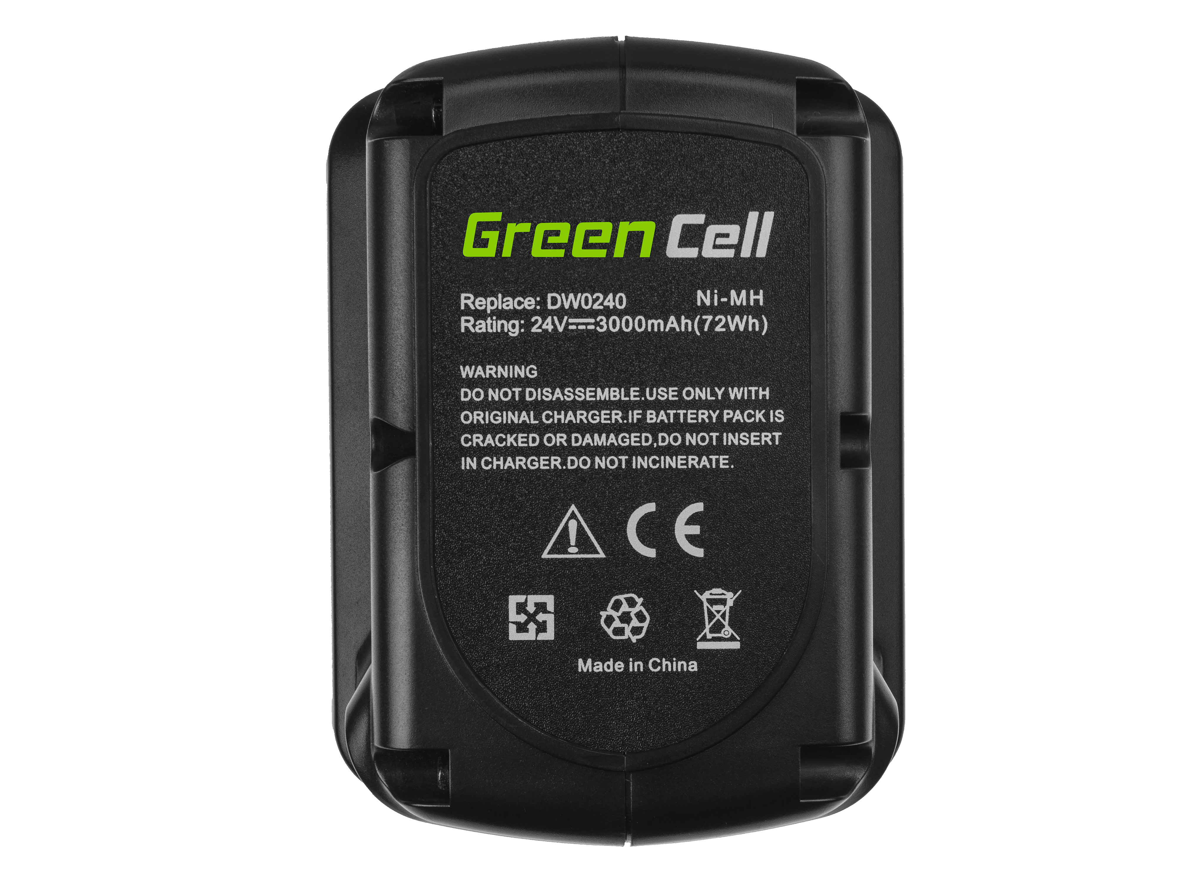 **Green Cell PT246 Baterie Dewalt DE0240 DE0240-XJ DE0241 DE0243, DeWalt DC222KA DC222KB DC223KA DC223KB DW005K2H DW006 DW006K 3000mAh Ni-MH