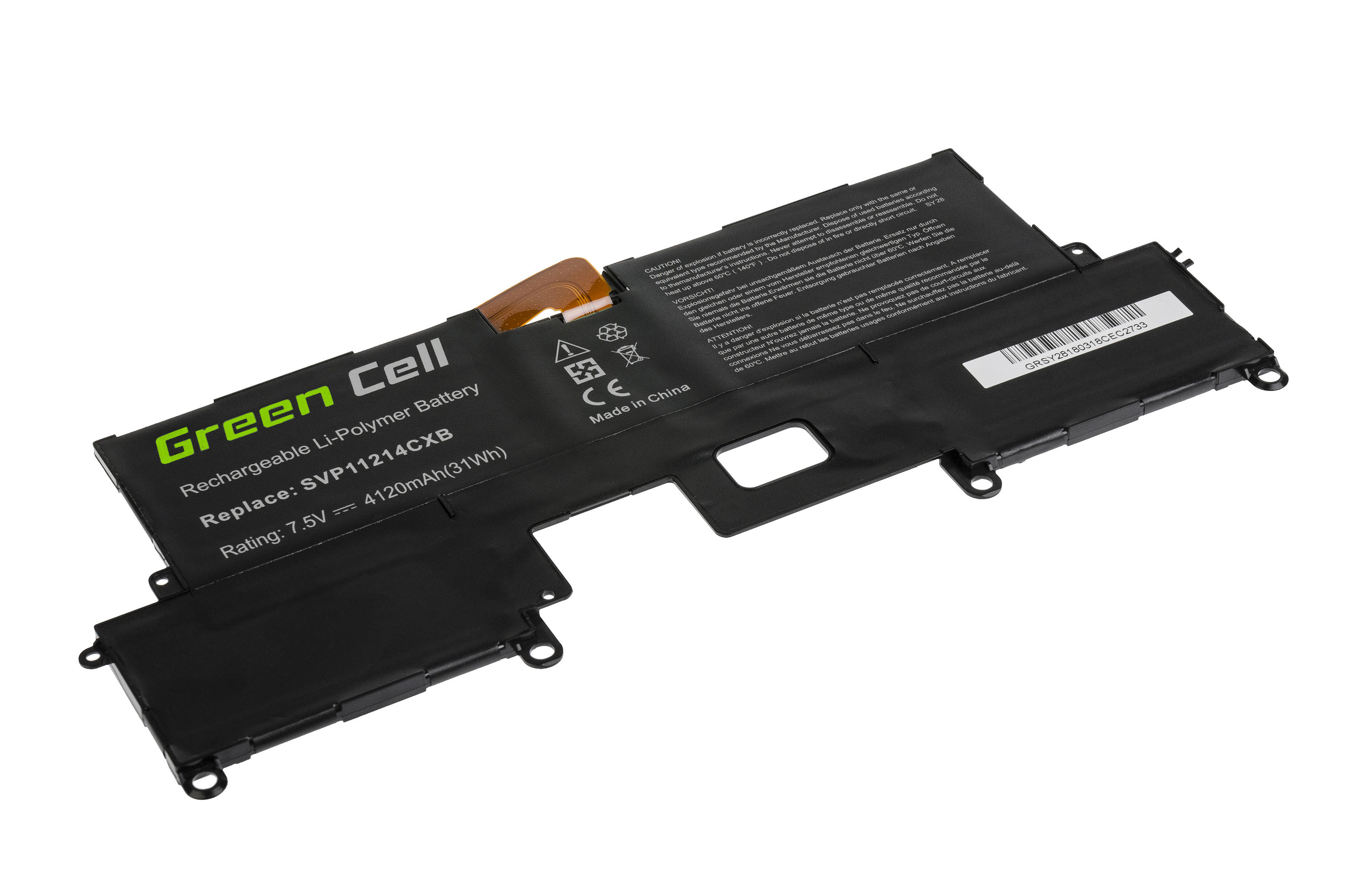 Green Cell SY28 Baterie Sony VGP-BPS37, Sony Vaio Pro 11 SVP11 4120mAh Li-Pol