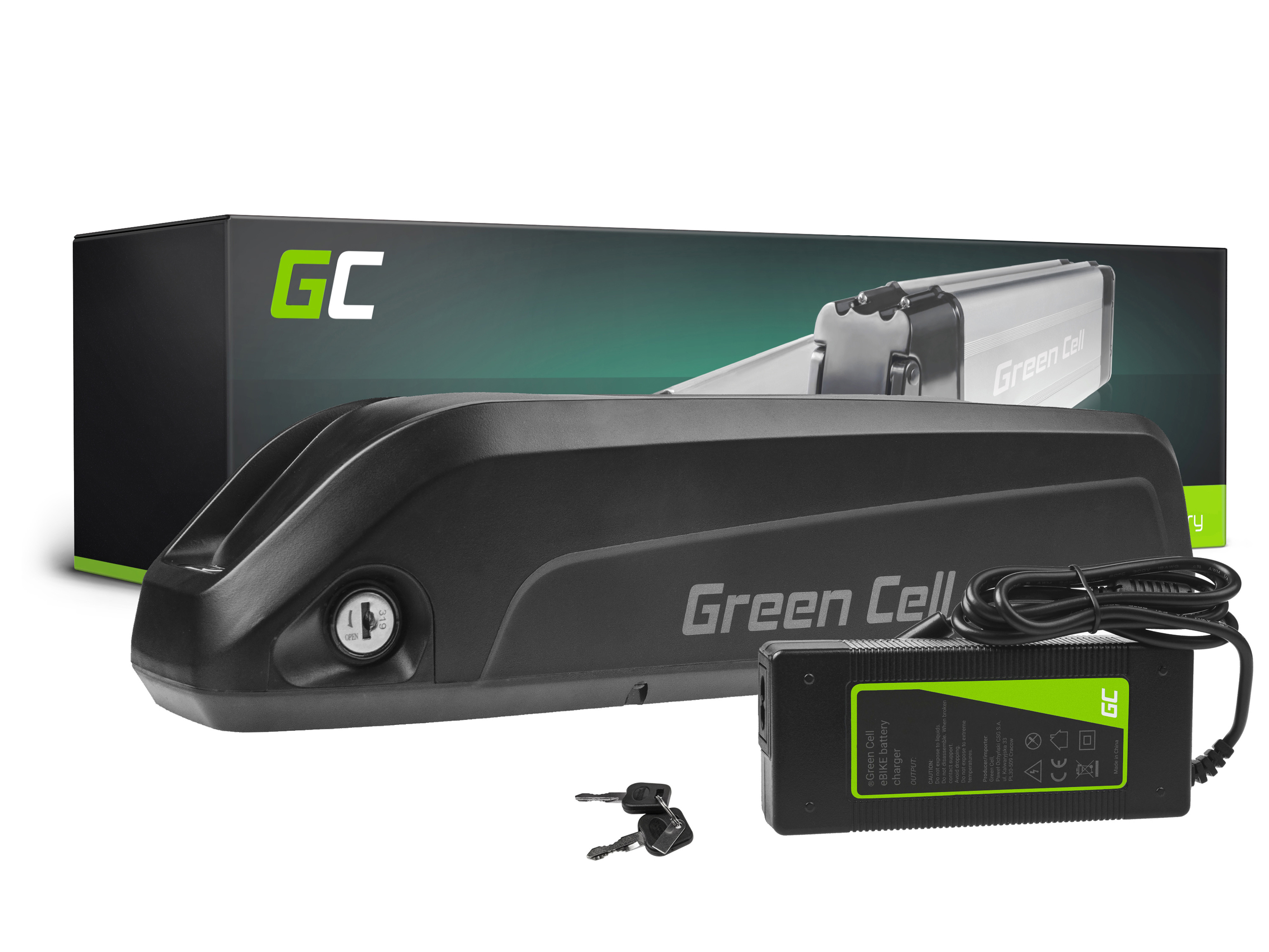 *Green Cell EBIKE47STD Baterie Elektro Kolo Down Tube 36V 15Ah 540Wh E-Bike Pedelec