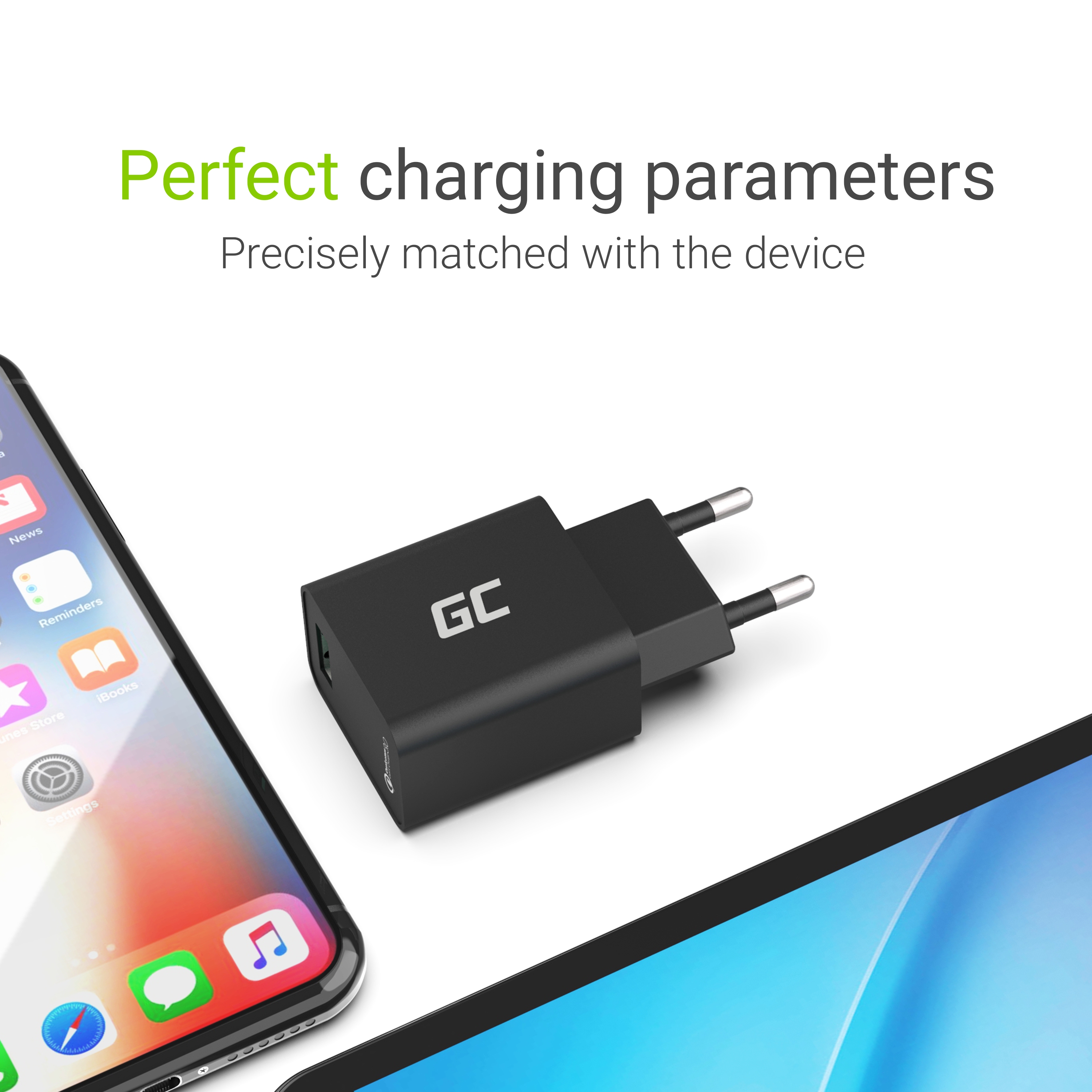 *Green Cell Nabíječka USB 18W s rychlým nabíjením Quick Charge 3.0