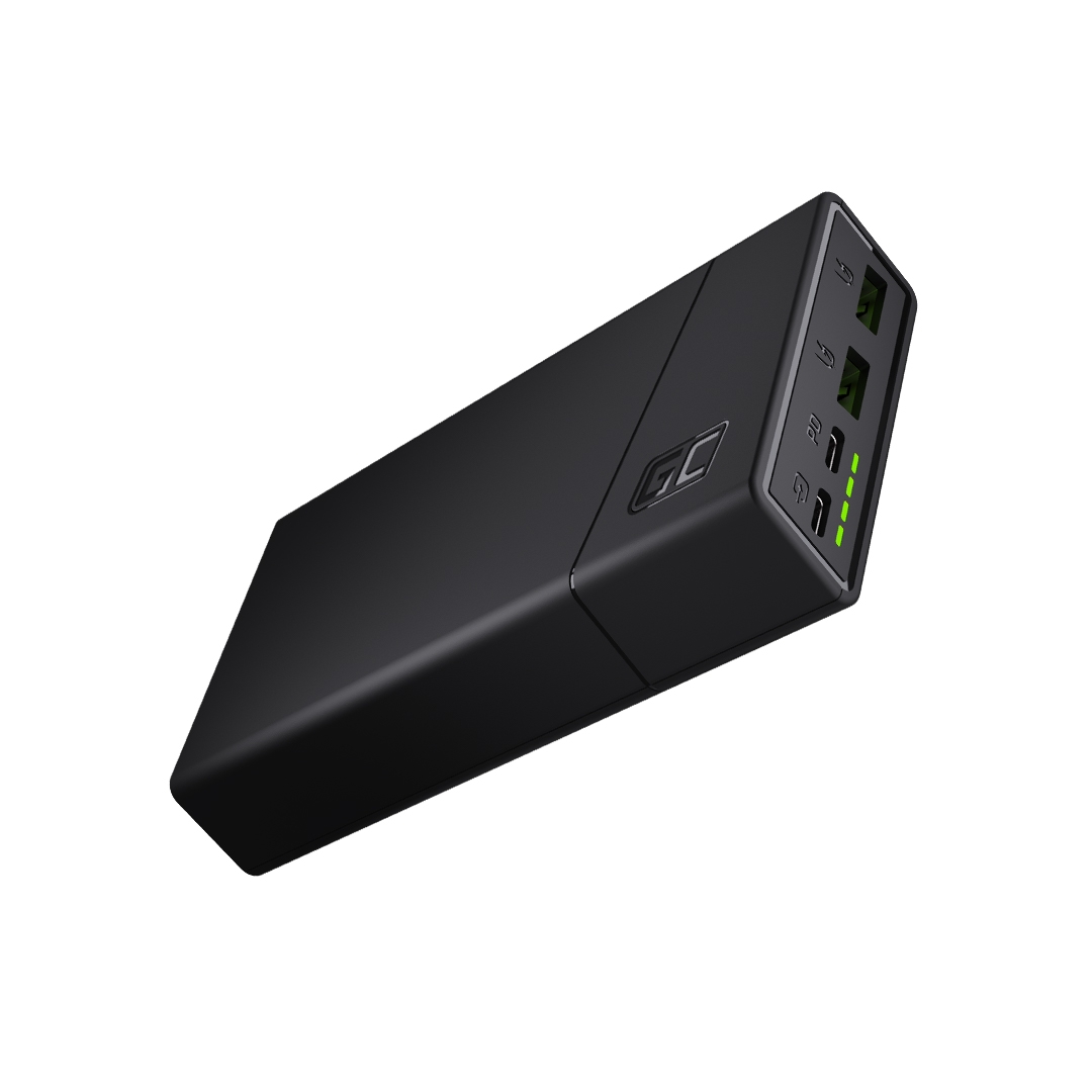 *Green Cell Power banka GC PowerPlay20 20000mAh s fast charging 2x USB Ultra Charge a 2x USB-C Power Delivery 18W 20000mAh