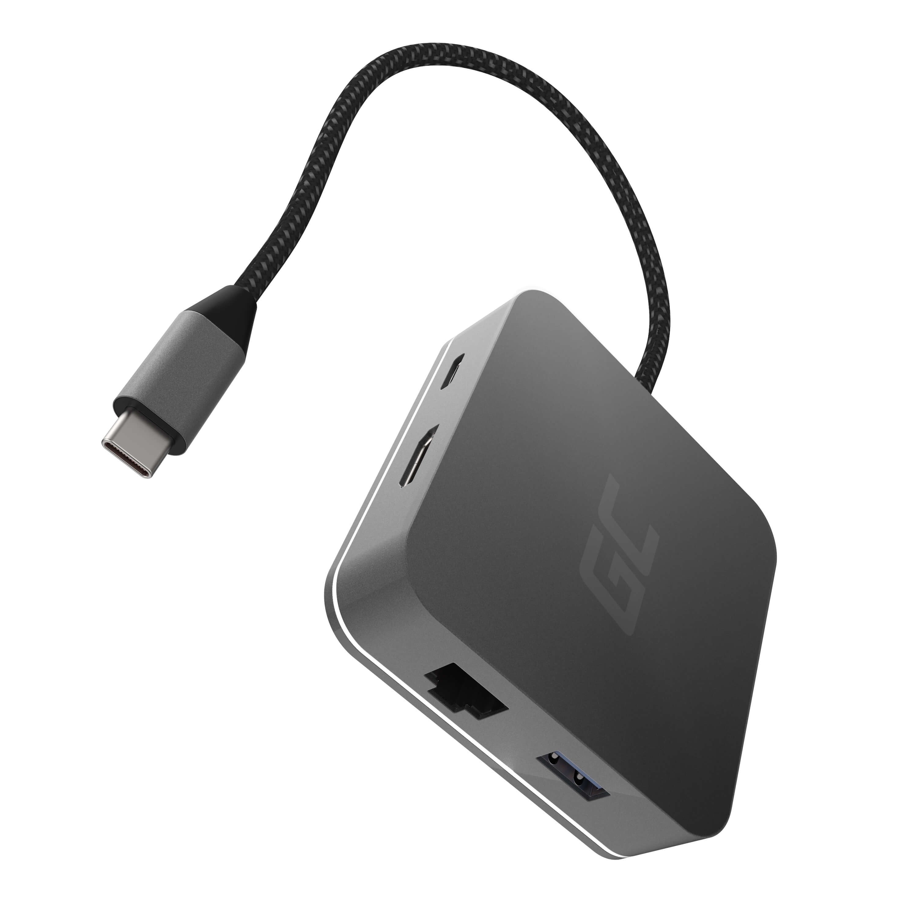 Dokovácí stanice HUB USB-C Green Cell 6in1 (USB 3.0 HDMI Ethernet USB-C) pro Apple MacBook, Dell XPS, Asus ZenBook a ostatní