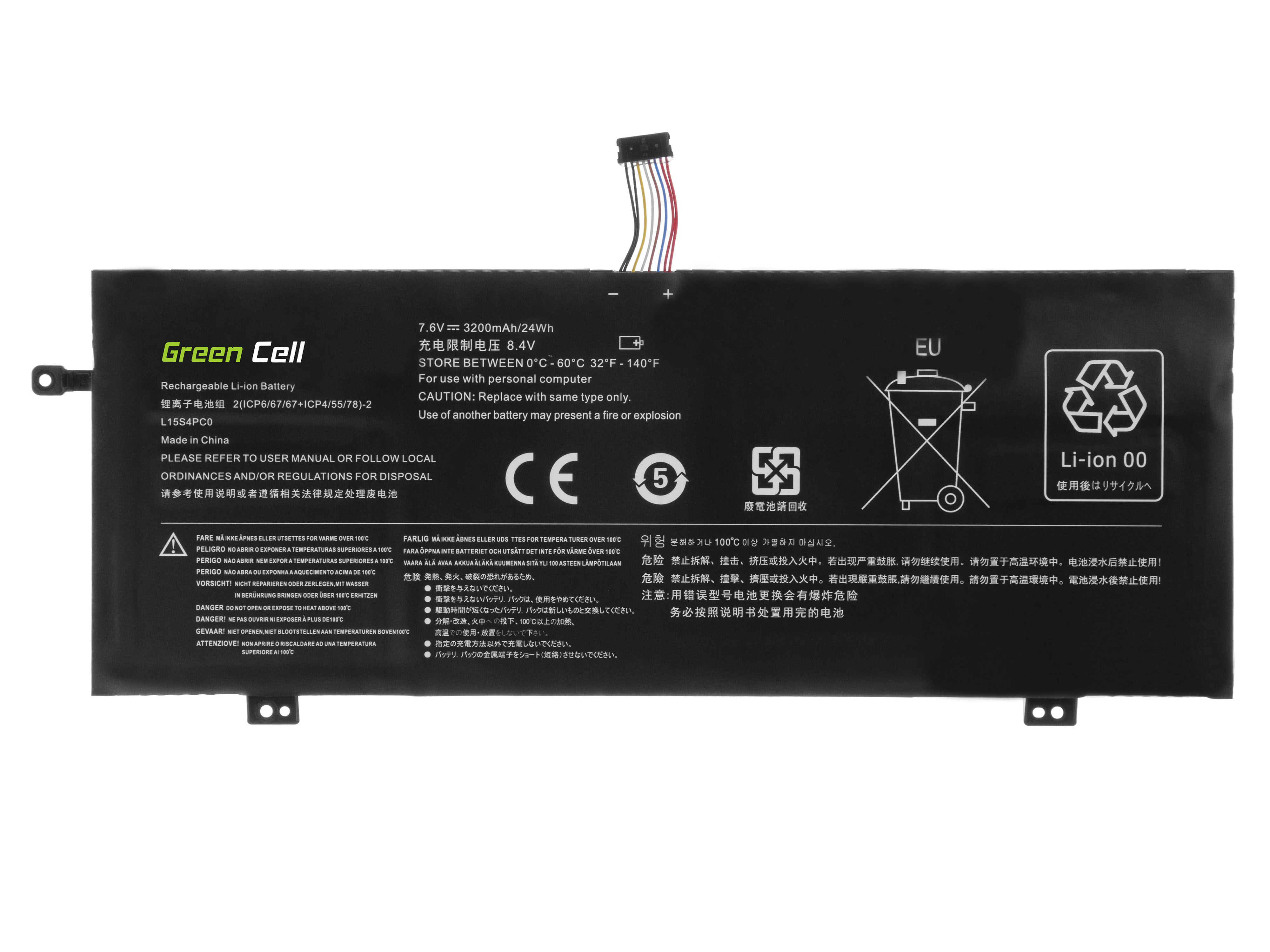 Green Cell LE162 Baterie Lenovo L15L4PC0 L15M4PC0 L15M6PC0 L15S4PC0, Lenovo V730 V730-13 Ideapad 710s Plus 710s-13IKB 710s-13ISK 3200mAh Li-Pol