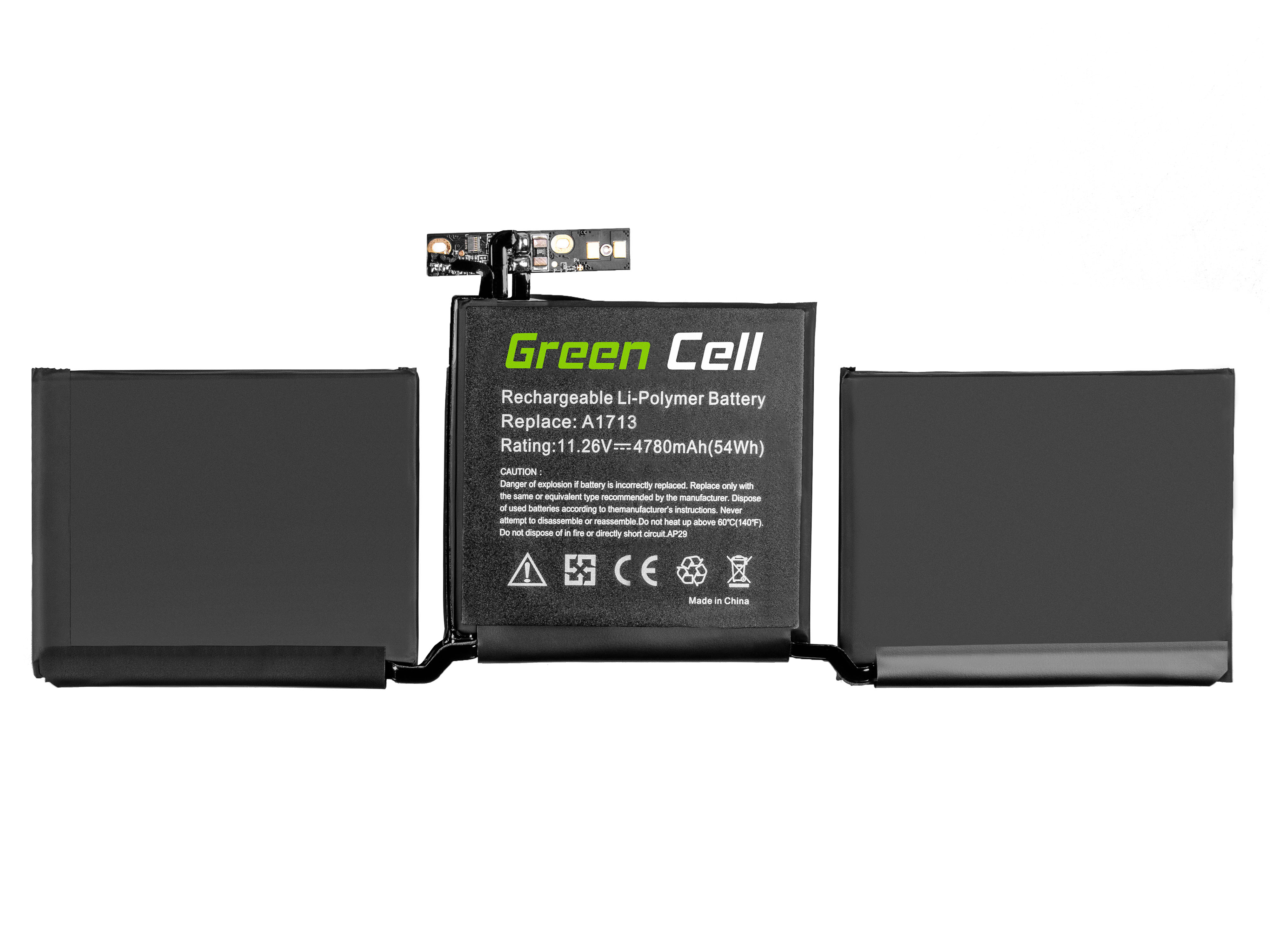 Green Cell AP29 Baterie A1713,Apple MacBook Pro 13 A1708 (2016 a 2017, 2 porty Thunderbolt) 54Wh Li-Pol