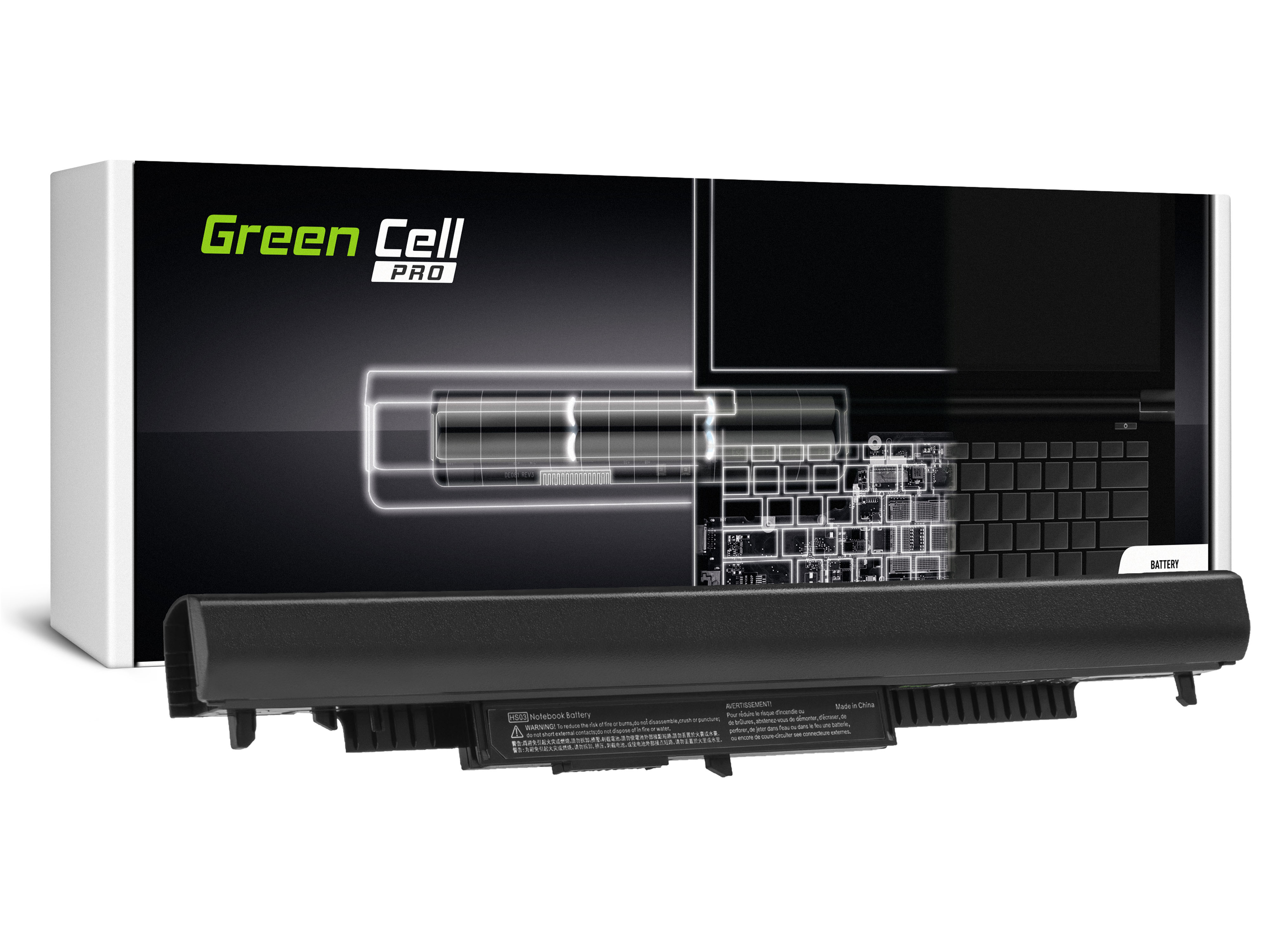 **Green Cell HP89PRO Baterie HP HS03 pro HP 250 G4 G5 255 G4 G5, HP 15-AC012NW 15-AC013NW 15-AC033NW 15-AC034NW 15-AC153NW 15-AF169NW 2600mAh Li-Ion