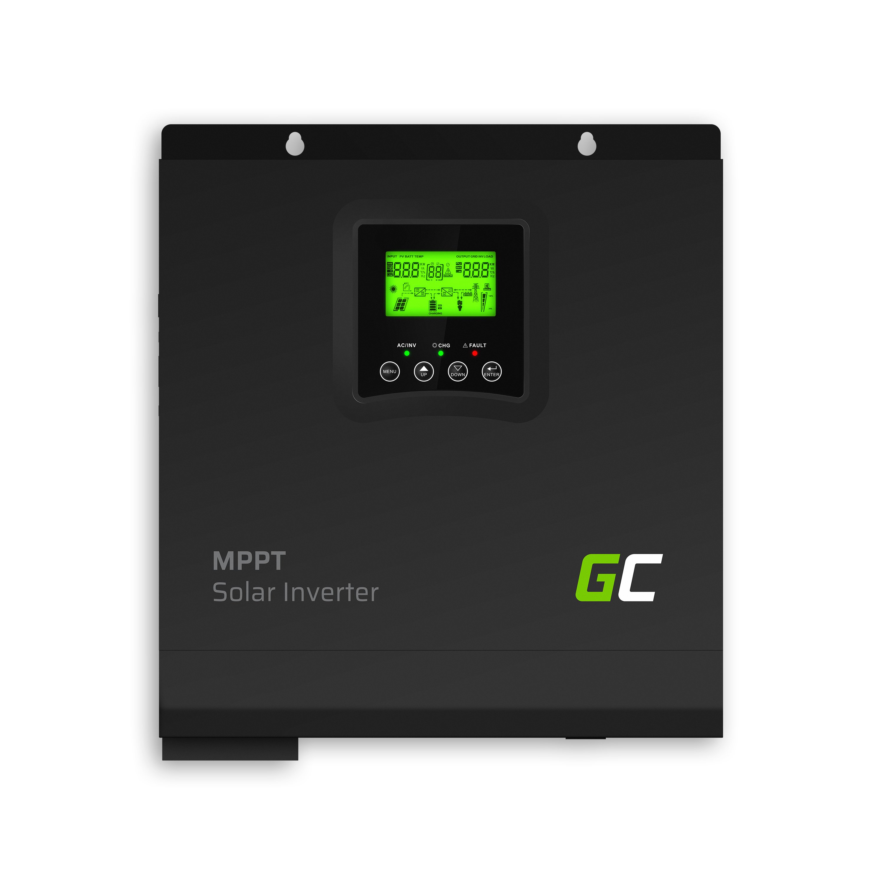 Solární měnič napětí Off Grid Inverter se solární nabíječkou MPPT Green Cell 24VDC 230VAC 3000VA/3000W Čistý sinus