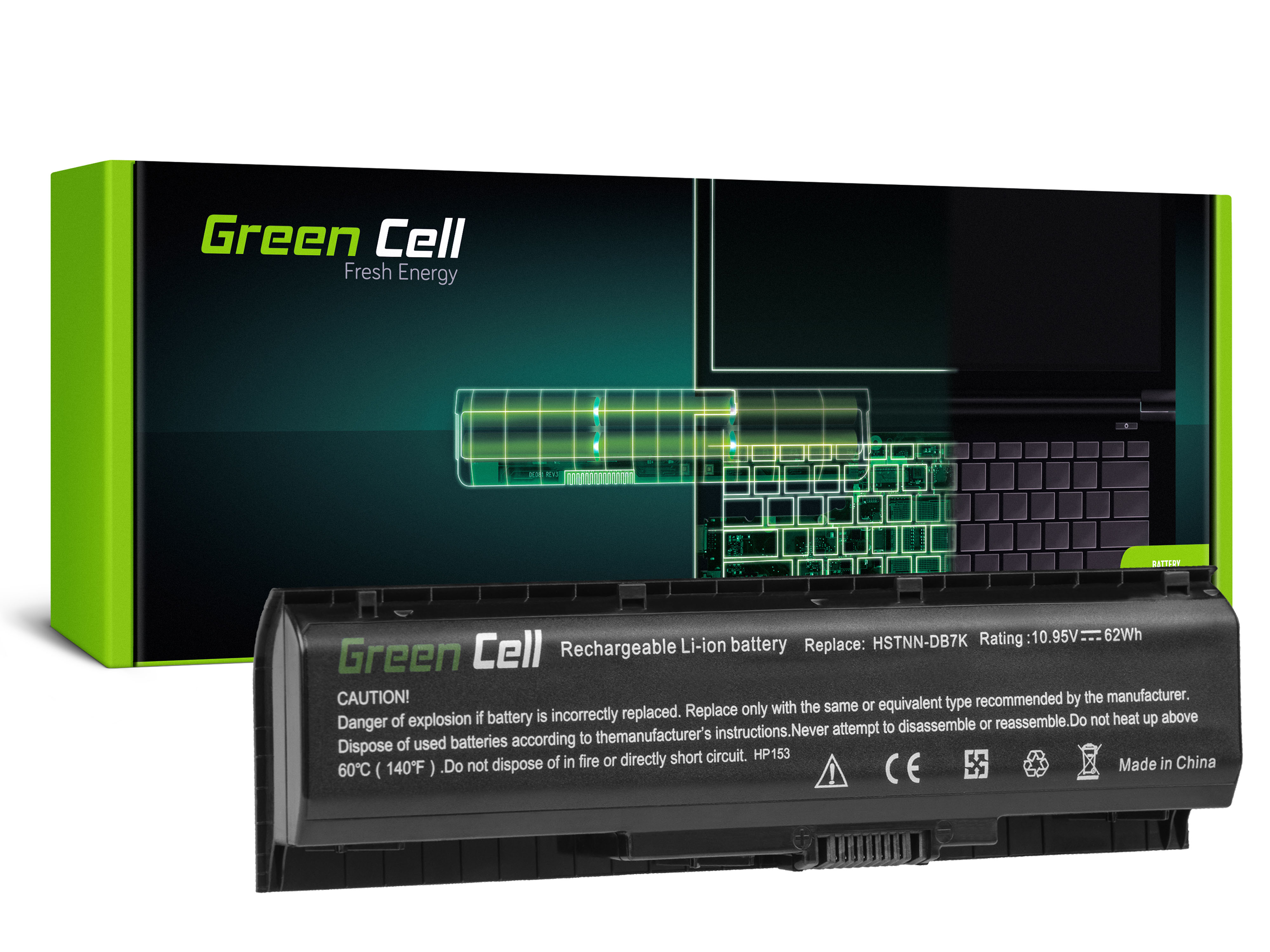 Green Cell HP186 Baterie HP PA06 849571-221, HP Pavilion 17-AB 17-AB000NX 17-AB000UR 17-AB002NS 17-AB002UR 5400mAh Li-ion