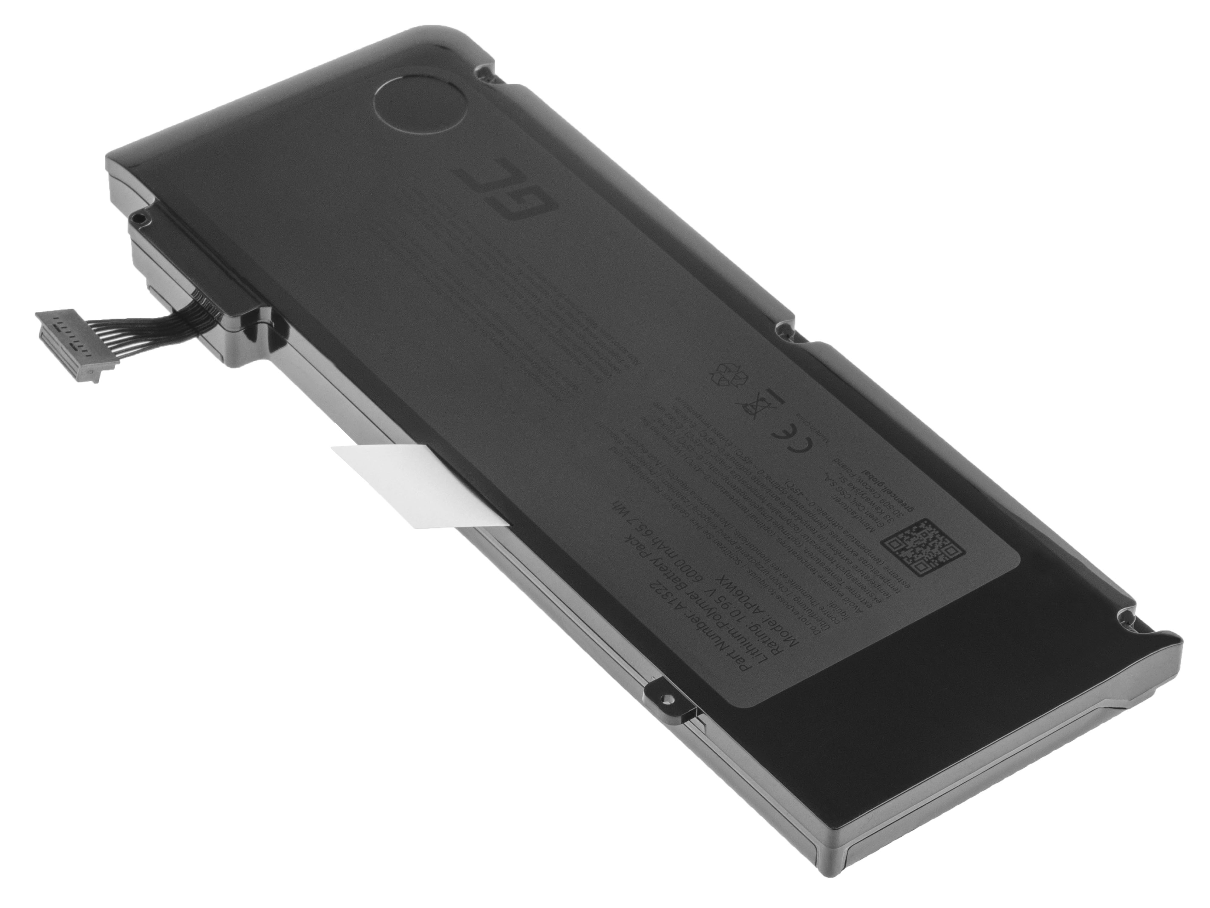 Green Cell AP06WX Baterie Apple A1322 pro Apple MacBook Pro 13 A1278 (Mid 2009, Mid 2010, Early 2011, Late 2011, Mid 2012) 6000mAh Li-Pol