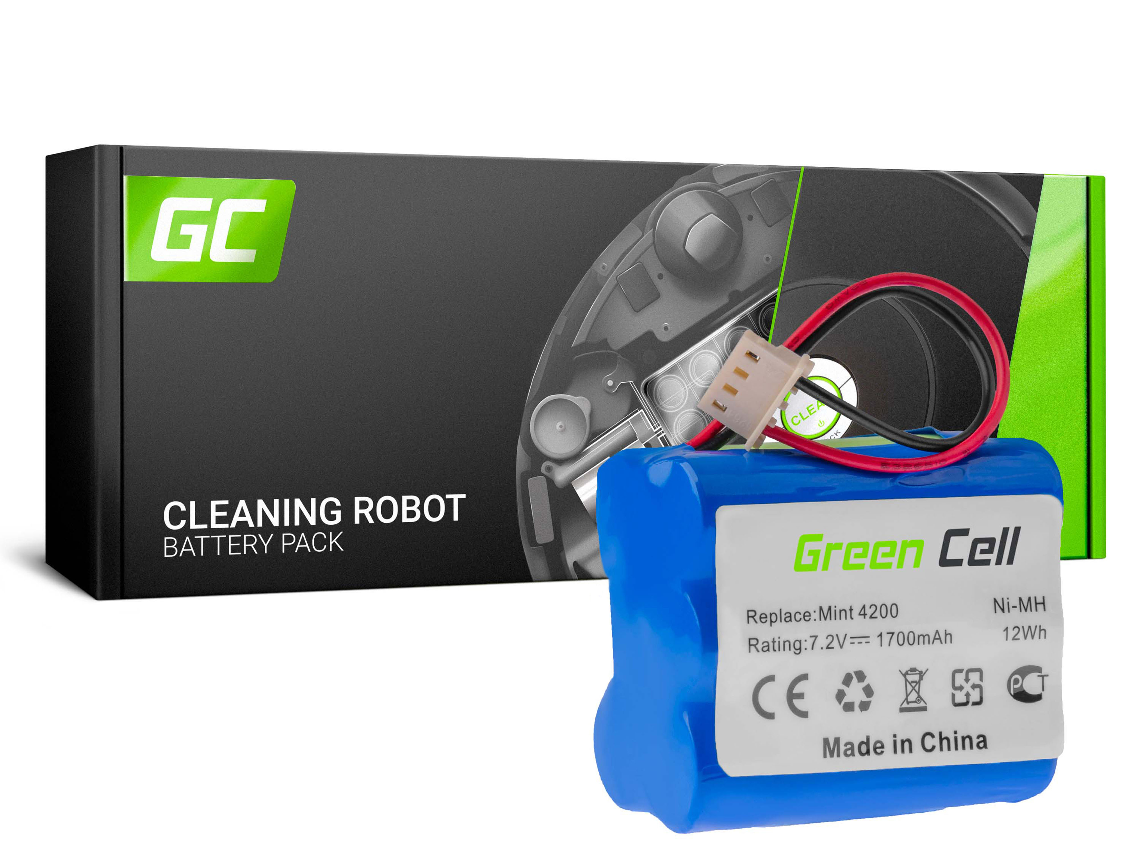 Baterie Green Cell iRobot 4408927 11003068-00 GPRHC152M073 iRobot Braava / Mint 320 321 4200 4205 7.2V 1700mAh Ni-MH