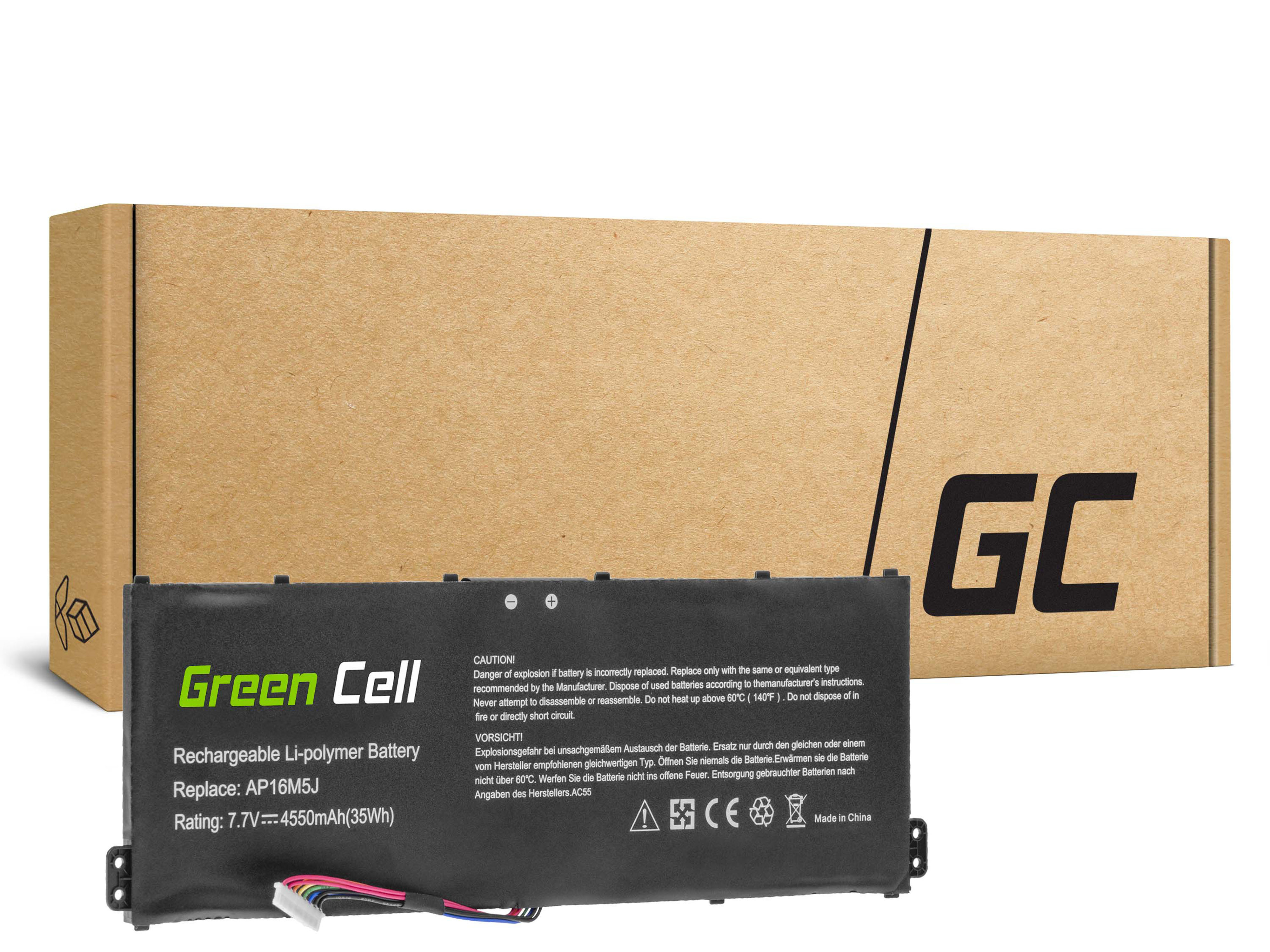 Green Cell AC55 Baterie Acer AP16M5J Acer Aspire 3 A315 A315-31 A315-42 A315-51 A317-51 Aspire 1 A114-31 4550mAh Li-Pol