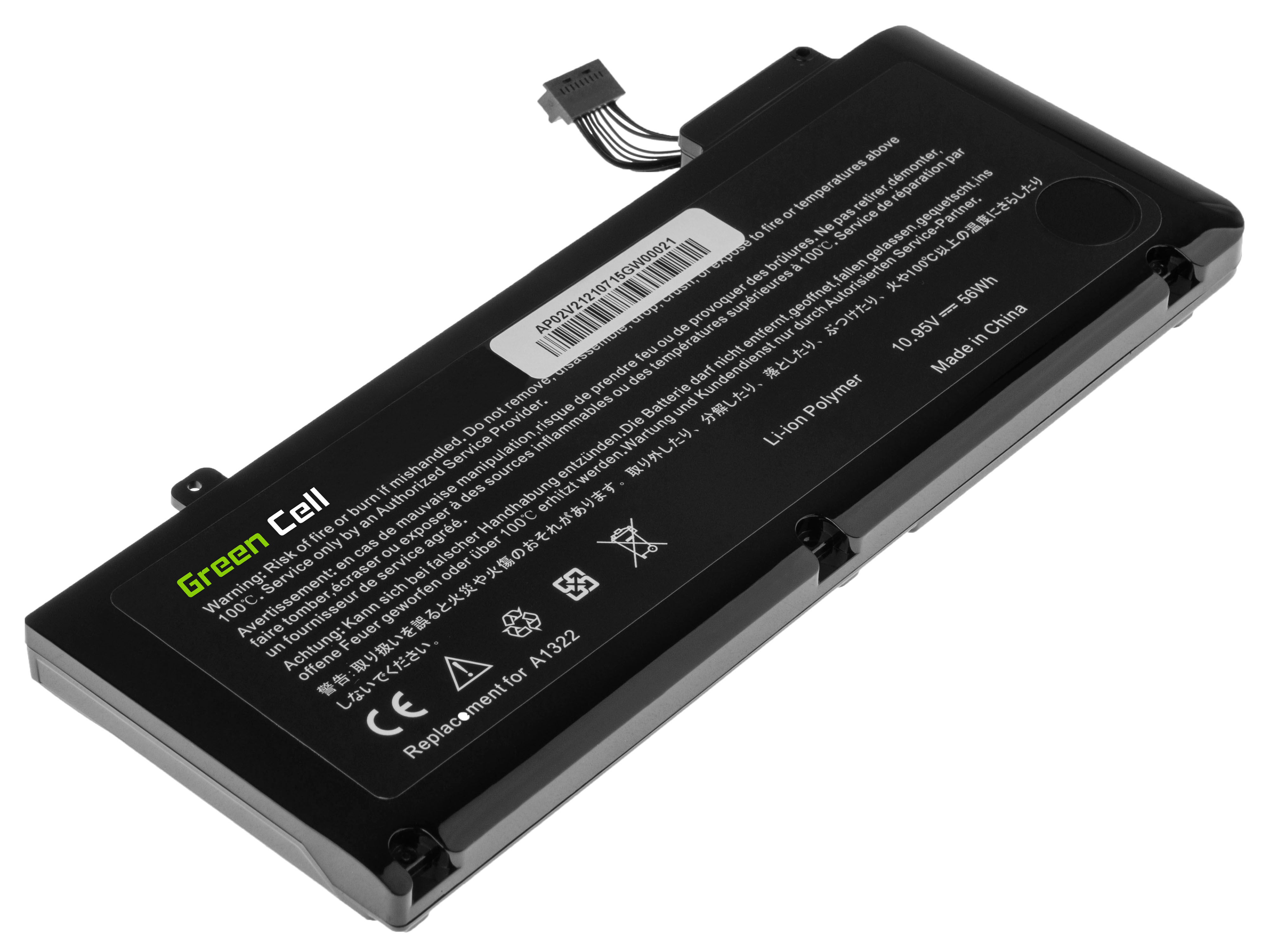 Green Cell AP02V2 Baterie Apple A1322/A1278/MacBook Pro 13" 56Wh Li-Pol