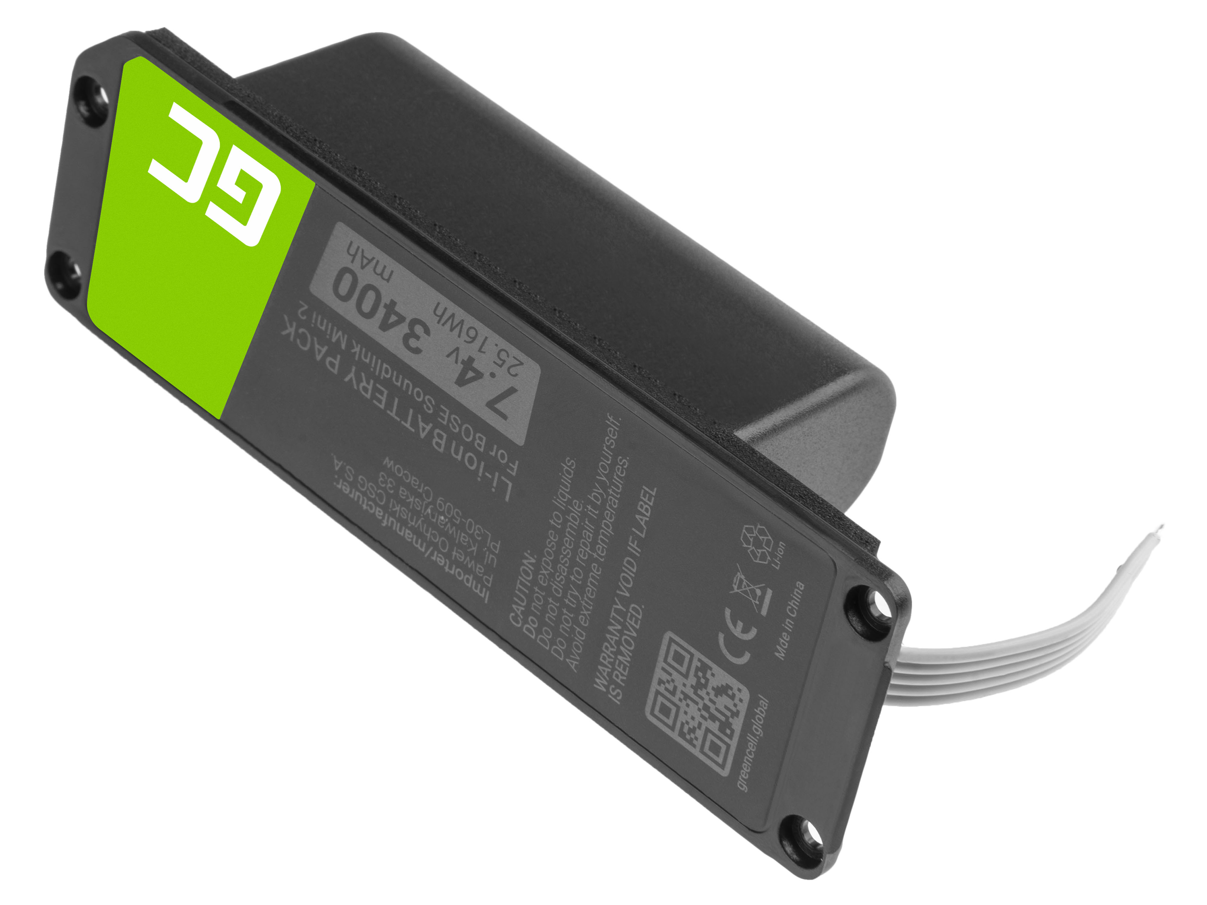 Green Cell Battery 088772 for Bose Soundlink Mini 2 II MMPRA0071 MMPRA0072 725192-1110 725192-1310, 7.4V 3400mAh