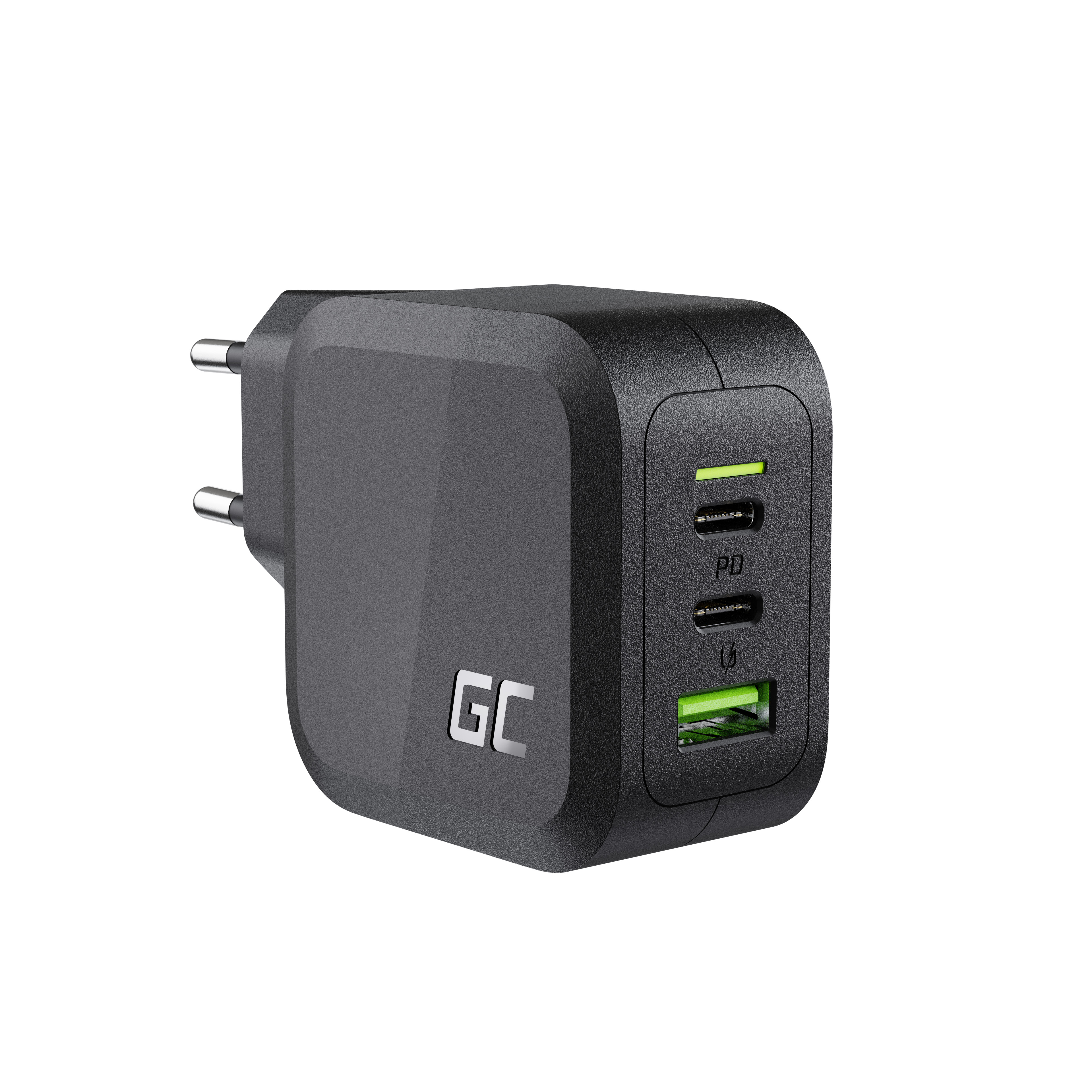 *Green Cell Nabíječka PowerGaN 65W - 2x USB-C Power Delivery, 1x USB-A kompatibilní s Quick Charge 3.0