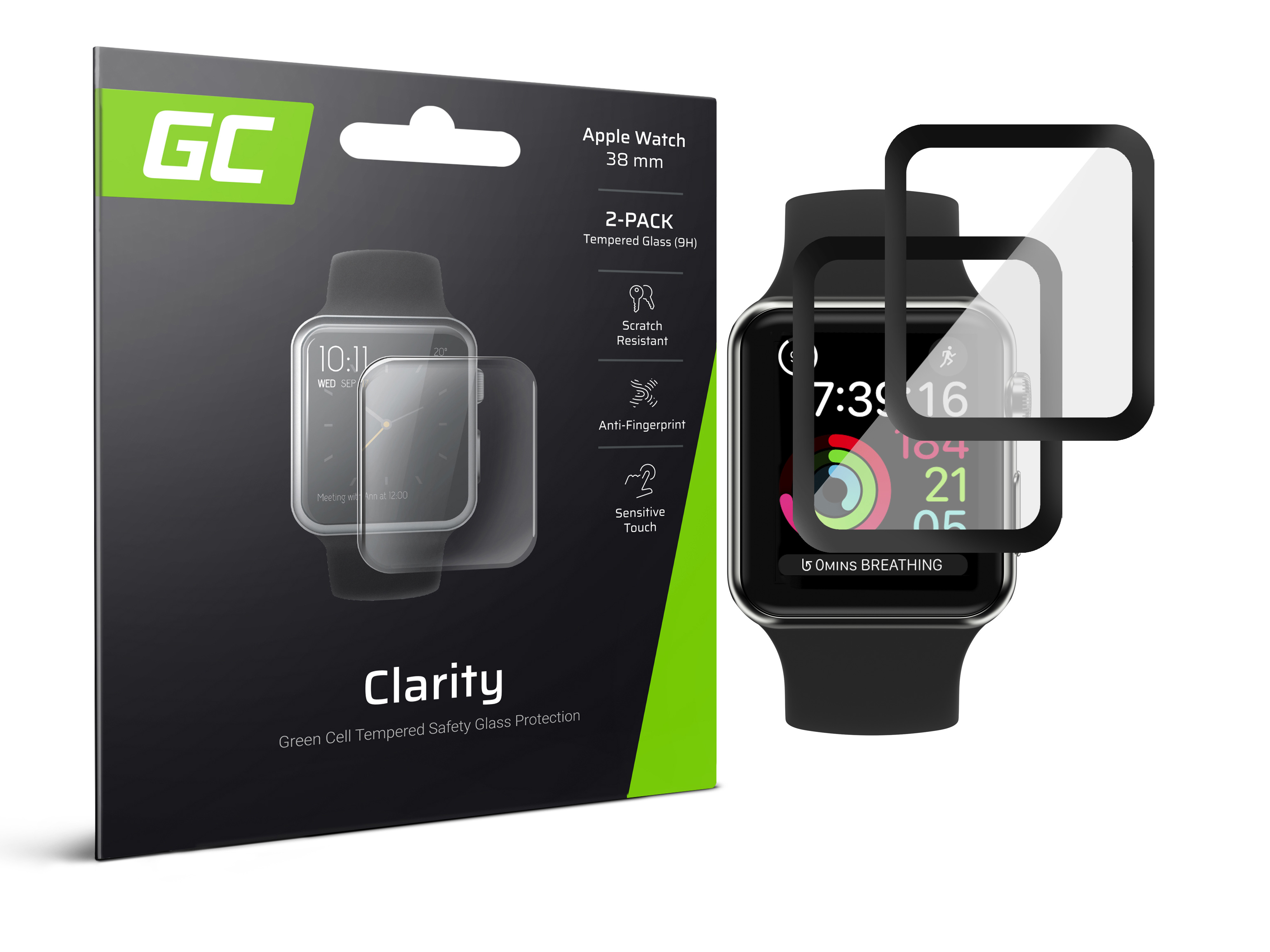 2x GC Clarity Screen Protector for Apple Watch 38mm