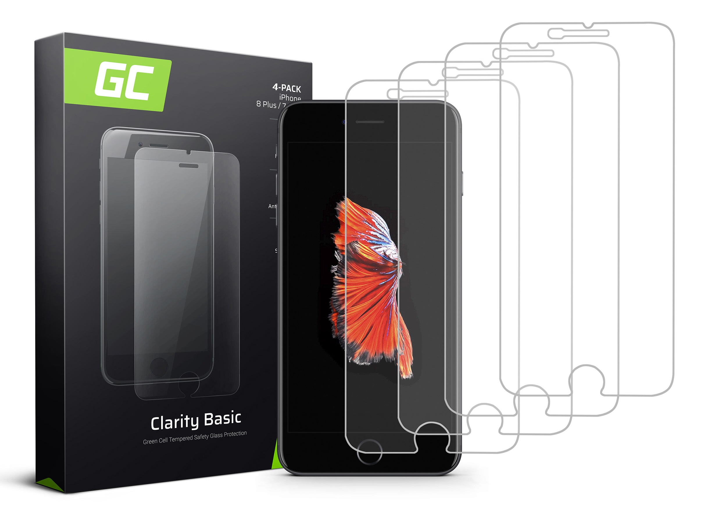 4x Screen Protector GC Clarity for Apple iPhone 6+ / 6S+ / 7+ /8+