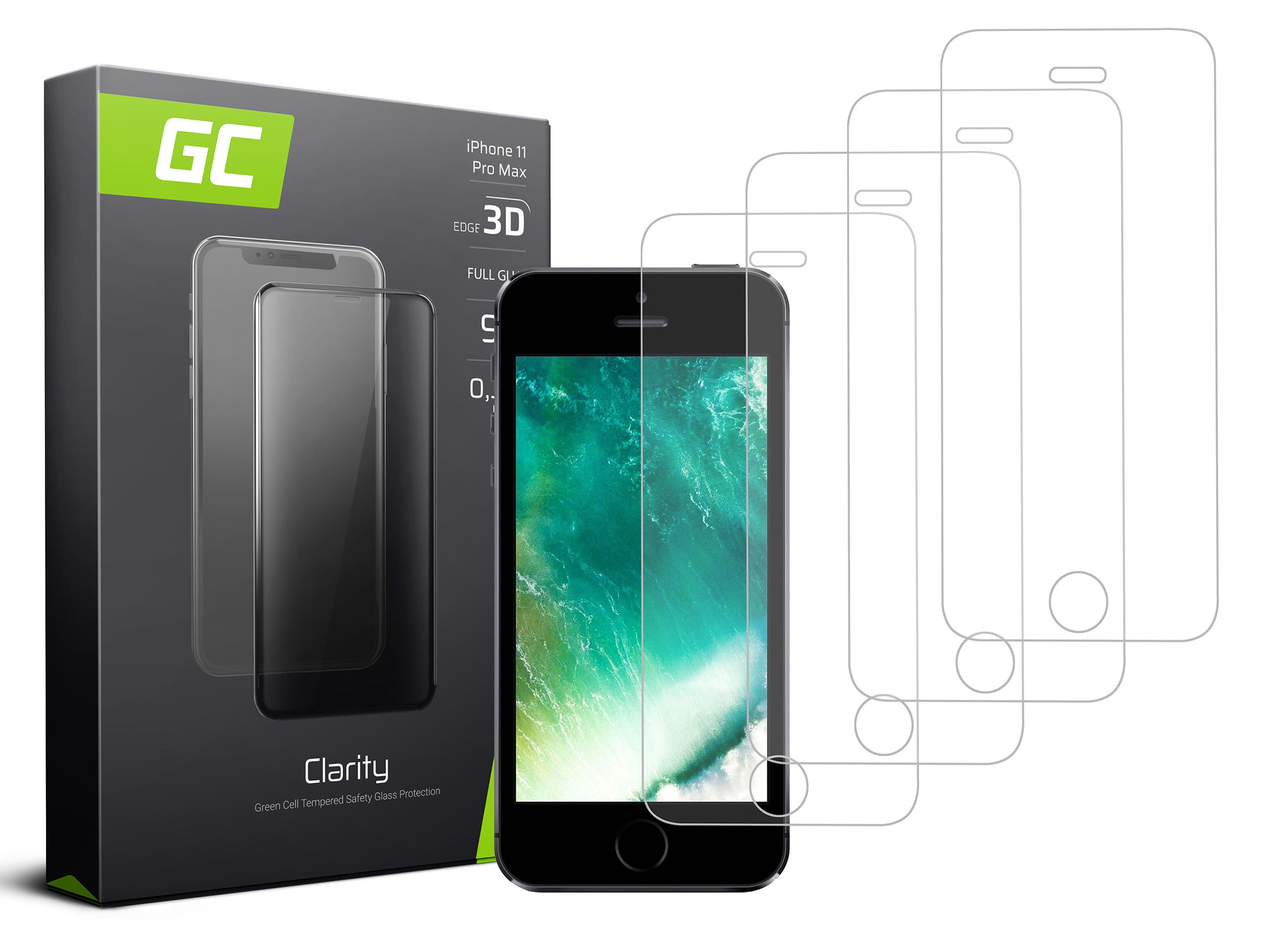4x Screen Protector GC Clarity for Apple iPhone 5 / 5S / 5C / SE