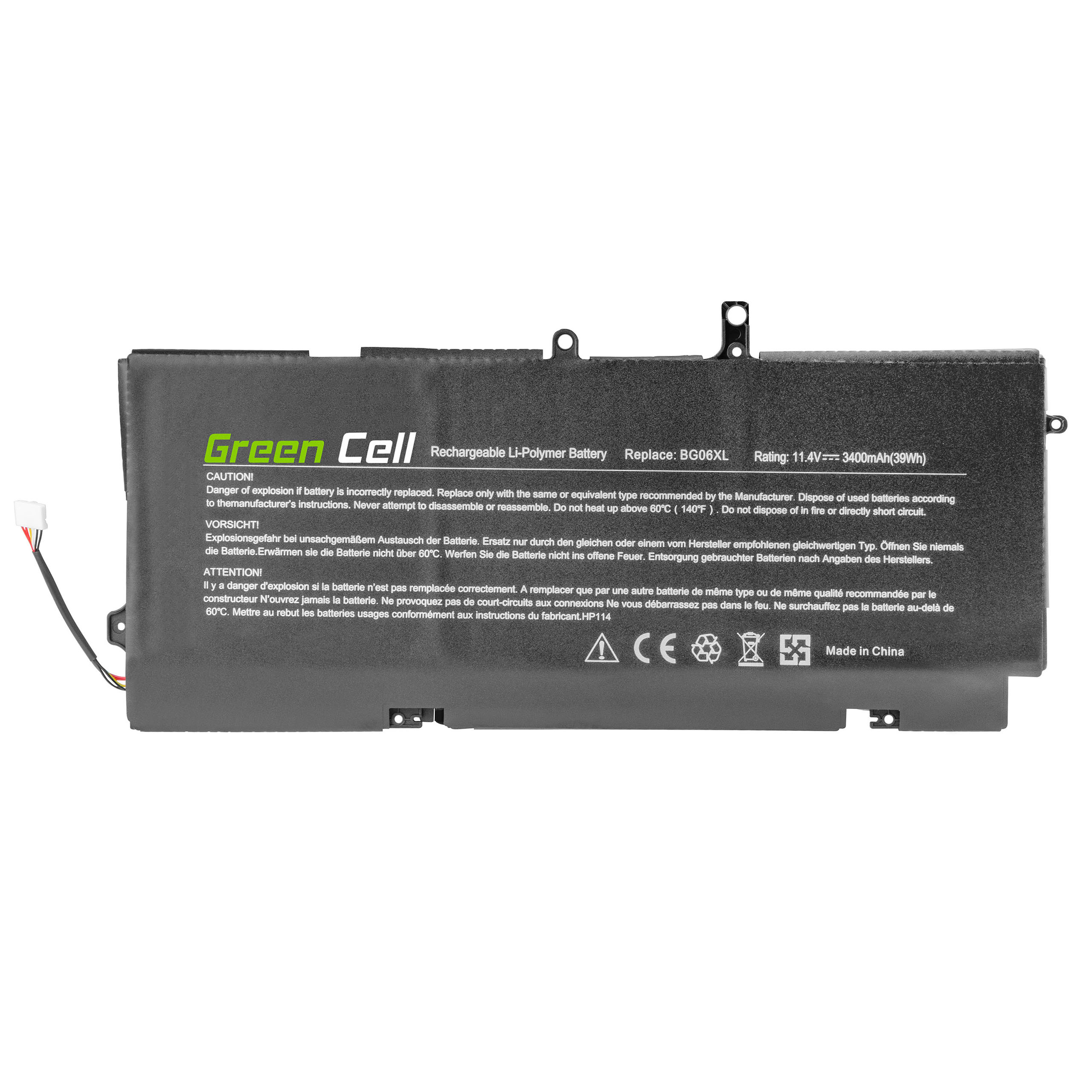 Green Cell HP114 Baterie HP BG06XL 805096-005 HP EliteBook Folio 1040 G3 3400mAh Li-Pol
