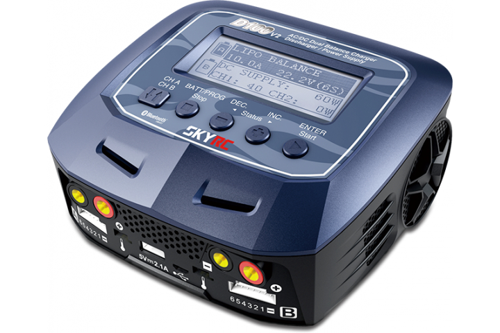 *Nabíječka Baterií SkyRC D100 V2 Pro nabíjení LiPo, LiFe, LiIon, NiMH, NiCd, Pb baterií