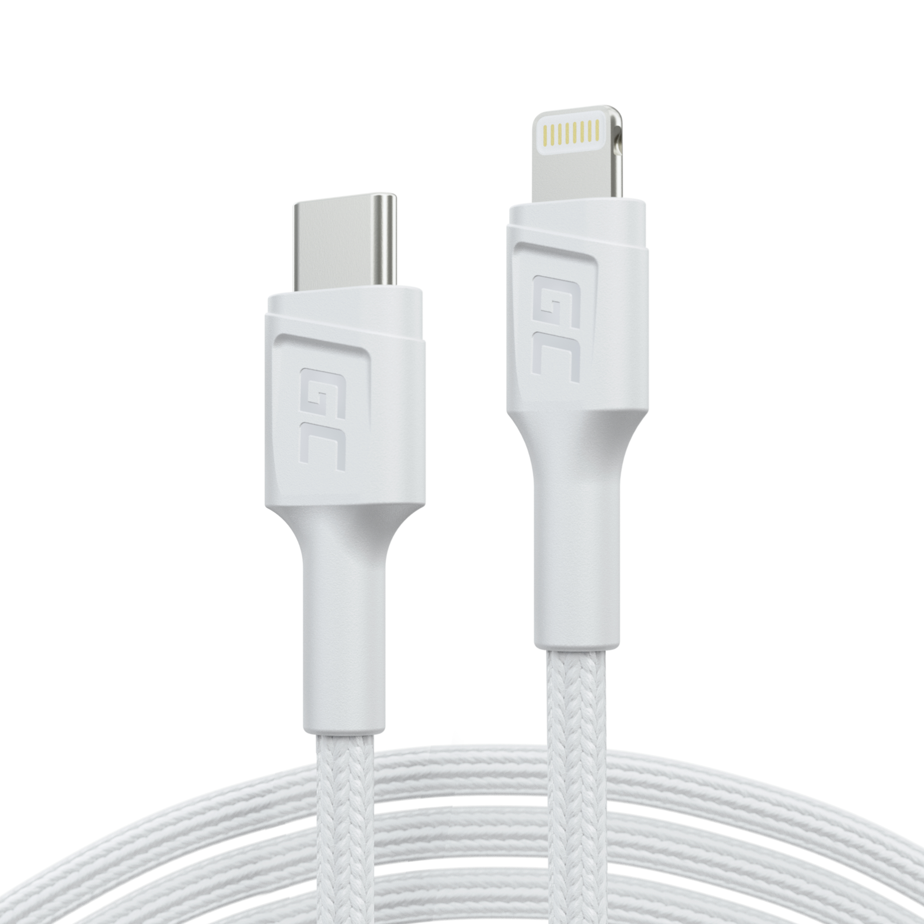 *Green Cell kabel Apple MFi Certified PowerStream USB-C Apple iPhone Green Cell  – Lightning s rychlým nabíjením Power Delivery, délka 1m, bilý